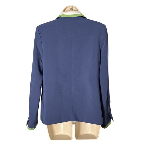 Anthropologie Maeve Colorblock Blazer Blue Green White Size S - Picture 5 of 15